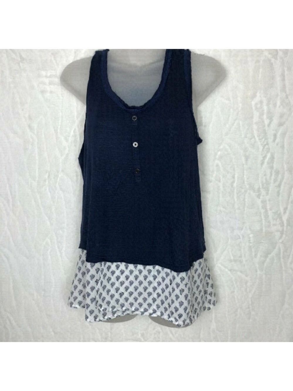 Nanette Lepore Navy Blue Tank Top Size M